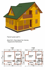 Проекты домов из бруса
